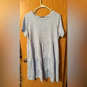LOFT Blue Patterned Dress